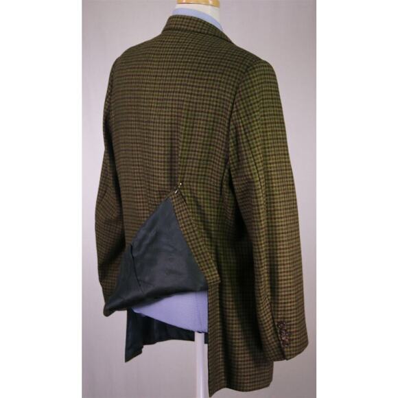 Eduard Dressler Green/Brown Knit Check 100% Cashmere by Zegna 3Btn Sportcoat 44R - Picture 7 of 11